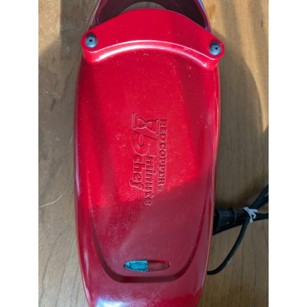 Copper Red 5 Minute Chef Electric Meal Maker Frying Pan NonStick- WORKING
